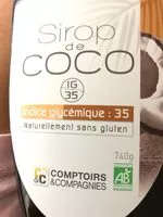 Mängden socker i Sirop De Coco Bio - 740 G - Comptoirs & Compagnies