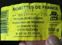 Mängden socker i Noisette de France