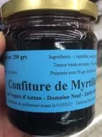 Mängden socker i Confiture de myrtille