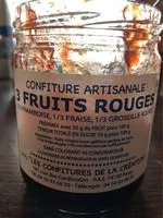 Mängden socker i Confiture artisanale 3 Fruits Rouges