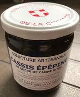Mängden socker i Confiture artisanale Cassis épépiné au sucre de canne roux