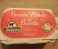 Mängden socker i Beurre moulé de baratte demi-sel