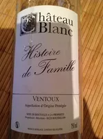 Mängden socker i AOP Ventoux rosé Château Blanc "Histoire de famille" 2013