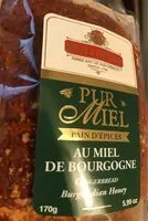 Mängden socker i Pain d'épices pur miel de Bourgogne