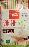 Mängden socker i Farine bio complète T150