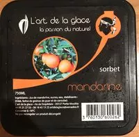Mängden socker i Sorbet mandarine