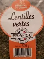 Mängden socker i Lentilles vertes