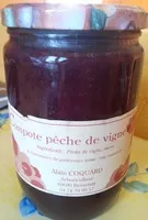 Mängden socker i Compote pêche de vigne
