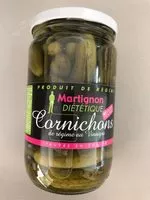Mängden socker i Cornichons de régime au vinaigre