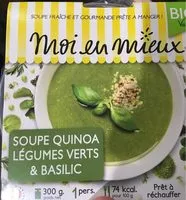 Mängden socker i Soupe quinoa legumes verts basilic