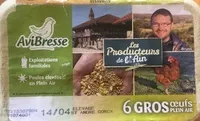 Mängden socker i 6 œufs AviBresse de poules élevées en plein air