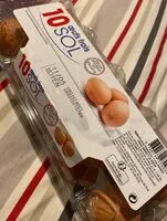 Mängden socker i 10 œufs frais de poules élevées au sol