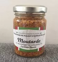 Mängden socker i Moutarde au piment d'espelette