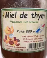 Mängden socker i Miel de thym