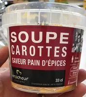 Mängden socker i Soupe carottes saveur pain d'épices