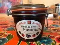 Mängden socker i Fruit au sirop Myrtille