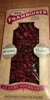 Mängden socker i Tablette de chocolat noir et pépites de framboise s