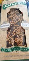 Mängden socker i Chocolat noir avec eclat amandes