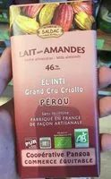 Mängden socker i Chocolat "EL INTI" Lait aux amandes
