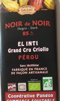 Mängden socker i Chocolat noir de noir bio