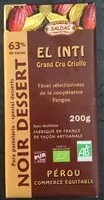Mängden socker i El inti Noir dessert