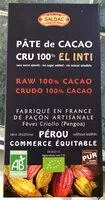 Mängden socker i Chocolat Cru 100% Cacao el inti