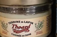 Mängden socker i Terrine de lapin cuisinée au thym