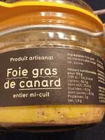 Mängden socker i Foie gras de canard