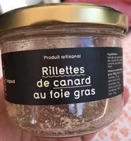 Mängden socker i Rillettes de canard au foie gras