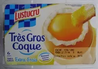 Mängden socker i 6 œufs Très Gros Coque, Extra-Frais