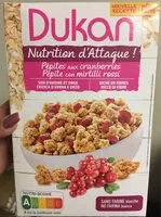 Mängden socker i Pépites aux cranberries