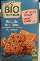 Mängden socker i Biscuits moelleux chocolat orange bio