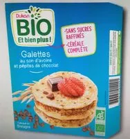 Mängden socker i Galettes au son d'avoine et pépites de chocolat