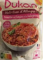 Mängden socker i Noodles de Konjac à la bolognaise