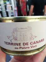 Mängden socker i Terrine de canard au poivre vert