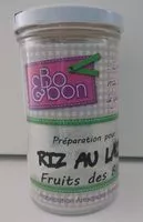 Mängden socker i Préparation pour riz au lait saveur fruits des bois