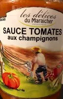 Mängden socker i Sauce Tomates aux Champignons