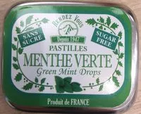 Mängden socker i Pastilles Menthe verte