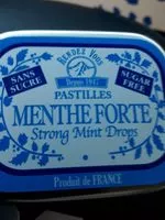 Mängden socker i Confiserie Pastilles Menthe Forte Sans Sucre