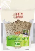 Mängden socker i Amandes poudre complète de la Vallée de Pinoso en Espagne