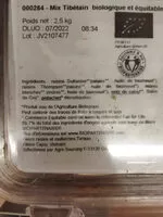 Mängden socker i Mélange Oriental vrac