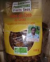 Mängden socker i Chips de coco au cacao
