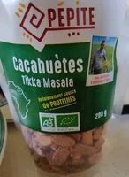 Mängden socker i Cacahuètes tikka masala