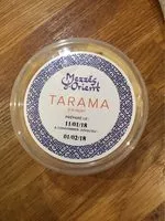 Mängden socker i Tarama aux œufs de cabillaud et saumon sauvage