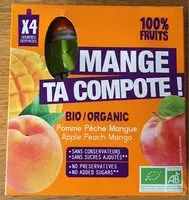 Mängden socker i Compote Pomme Pêche Mangue
