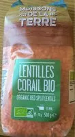 Mängden socker i Lentilles corail bio