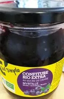 Mängden socker i Confitures bio extra myrtille