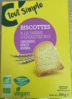 Mängden socker i Biscottes à la farine d'épeautre bio