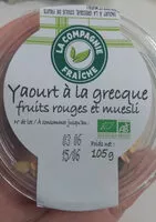 Mängden socker i yaourt a la grecque fruits rouges et muesli