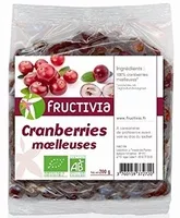 Mängden socker i Cranberries moelleuses Bio Fructivia - Sachet 200g